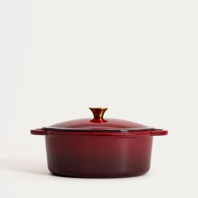 Homla, Andreas, garnek żeliwny, bordowy owalny ombre, 4,5l