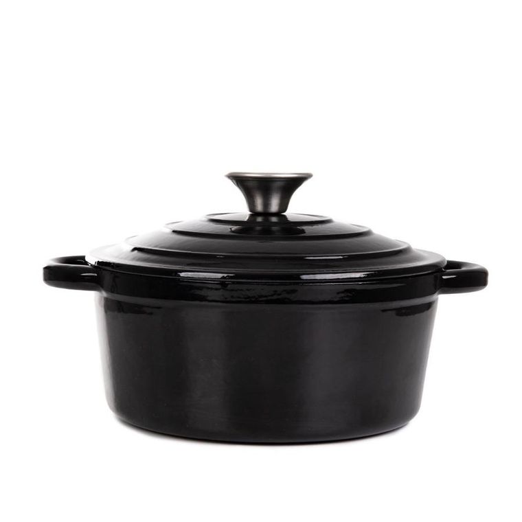 Homla, Andreas, garnek żeliwny, czarny, 4l