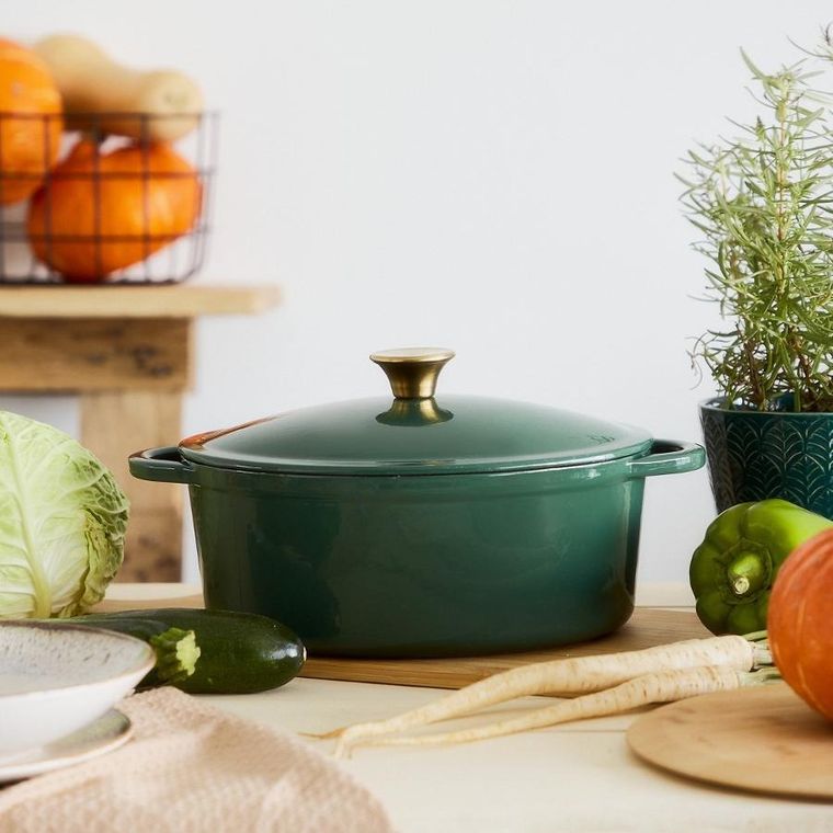 Homla, Andreas, garnek, żeliwny zielony, 3,5 l