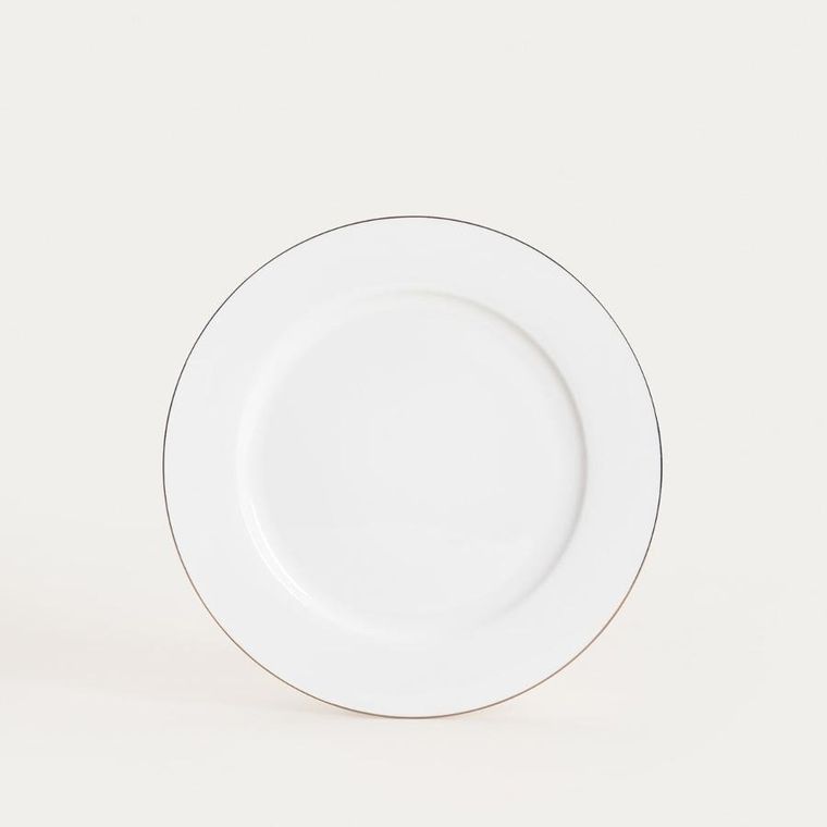 Homla, Auroo, talerz, obiadowy ze złotą obwódką, 26 cm