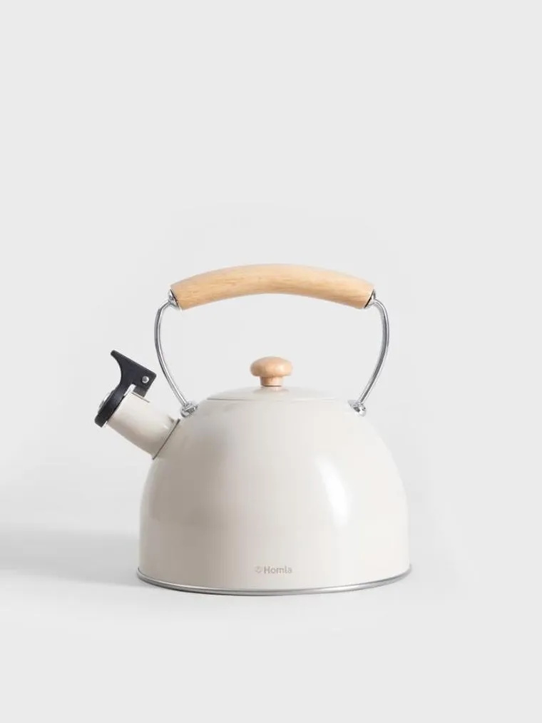 Homla, B2 Virgen Essentials, czajnik beżowy z drewnianym uchwytem, 2,5l