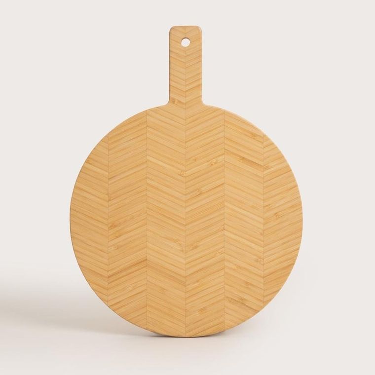 Homla, Bambou, deska do krojenia, okrągła, w jodełkę, 30-40 cm