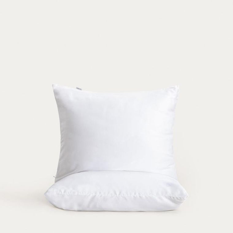 Homla, Bamsa, zestaw dwóch poszewek, z satyny bambusowej, biały, 50-60 cm