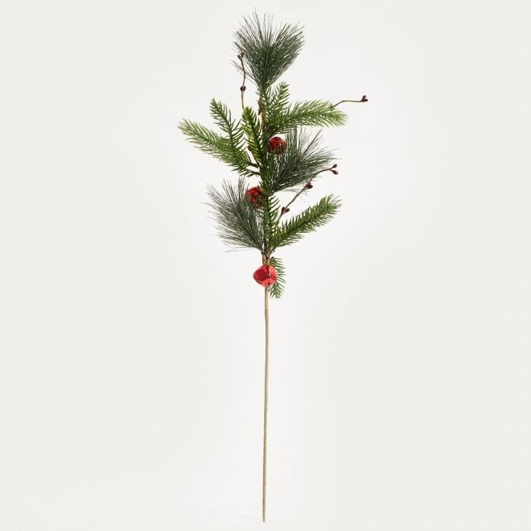 Homla, Bell, gałązka z czerwonymi dzwonkami, 62 cm, 751325