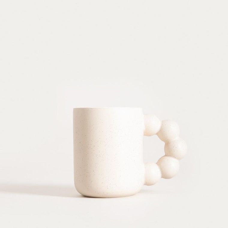 Homla, Bero, kubek, z koralikami kremowy nakrapiany, 0,3l