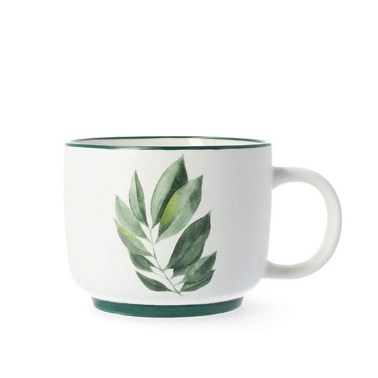 Homla, Blyde, kubek, z liściem kauczukowca, 350 ml