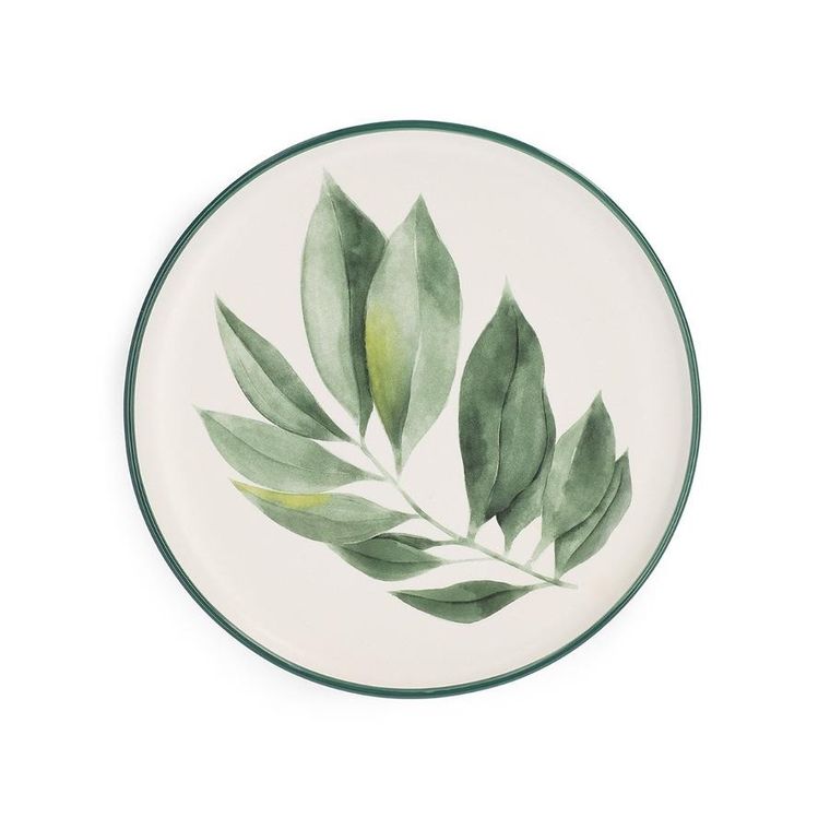 Homla, Blyde, talerz, z liściem kauczukowca, 20 cm