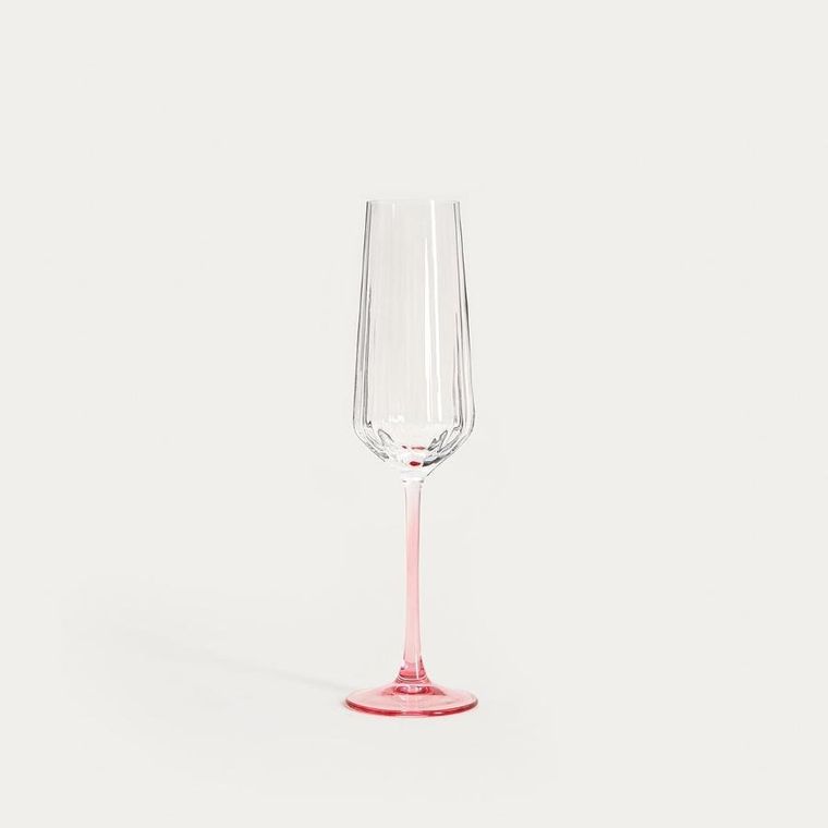 Homla, Brill, kieliszek, na szampana z różową nóżką, 0,27l