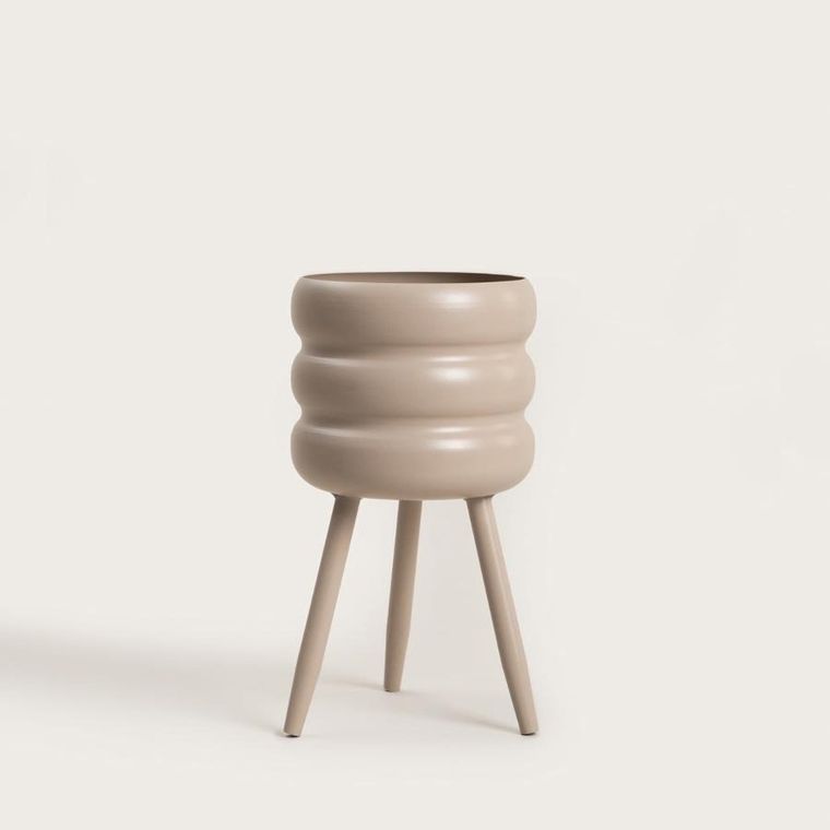 Homla, Buuble, kwietnik na nóżkach, beżowy, 16-28,5 cm