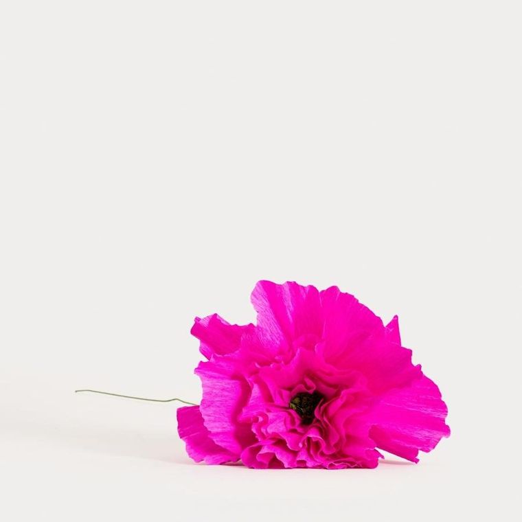 Homla, Carta, gałązka sztuczna, papierowa fuksjowa, 60 cm