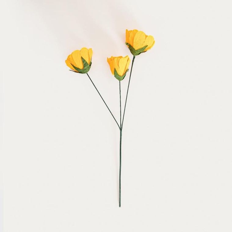 Homla, Carta, gałązka sztuczna, papierowa, pomarańczowa, 41 cm