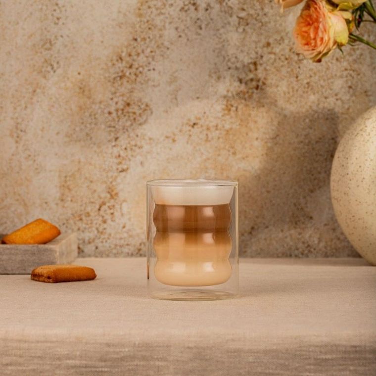 Homla, Cembra Bubbly, zestaw szklanek, z podwójną ścianką, 0,25l, 2 szt.