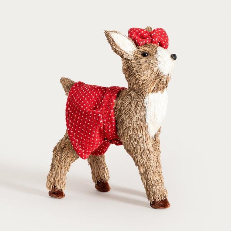 Homla, Cervo, dekoracja, jelonek z kokardą w sukience w kropki, 21-31 cm