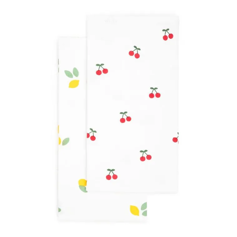 Homla, Cherinne, Zestaw ścierek kuchennych w wiśnie i cytryny, 2*45-65 cm, 889856