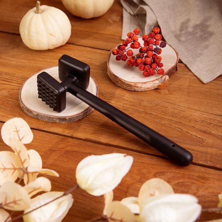 Homla, Crusher, tłuczek, do mięsa czarny, 22-6,5 cm