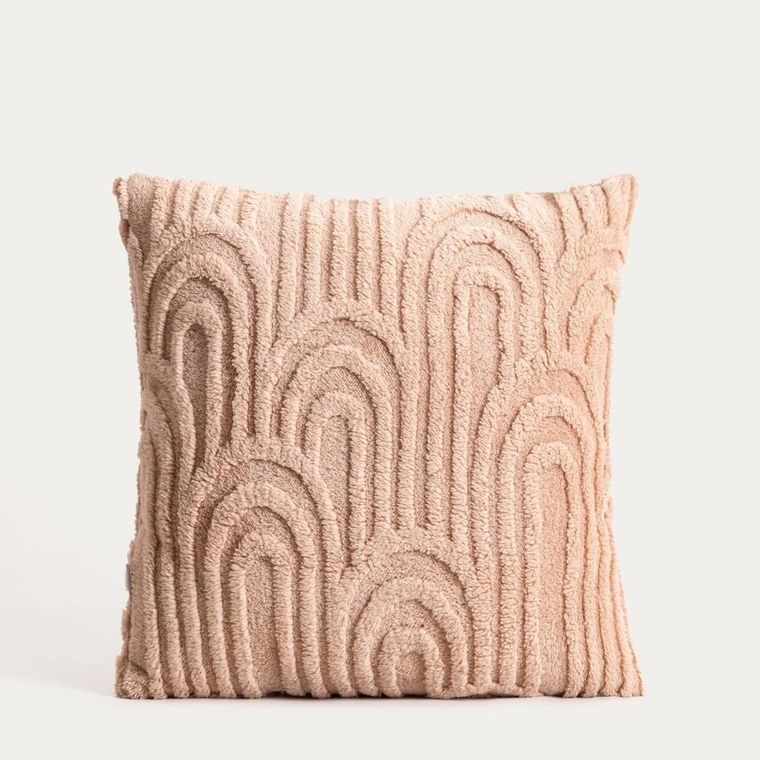 Homla, Darin, poszewka, miękka beżowa ze strukturalnym wzorem, 45-45 cm