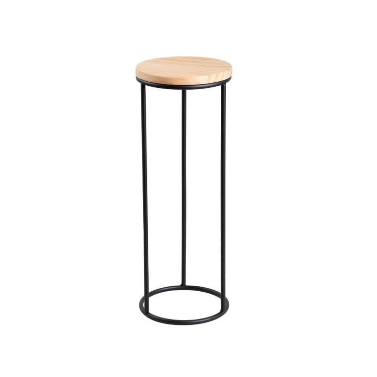 Homla, Ddedoni, kwietnik, metalowy, okrągły, czarny, 20-53,5 cm