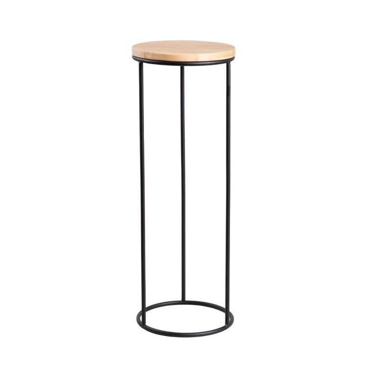 Homla, Ddedoni, kwietnik, metalowy, okrągły, czarny, 23,5-66,5 cm