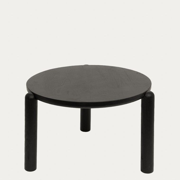 Homla, Delicia, stolik kawowy, drewniany dębowy, czarny, 60-60-40 cm