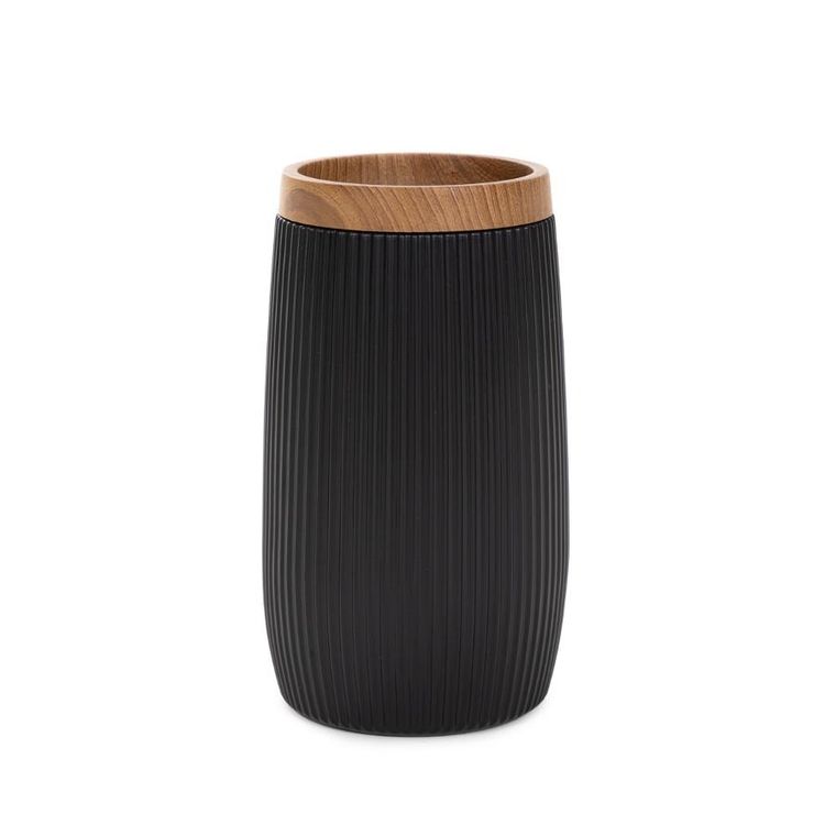 Homla, Diall, kubek łazienkowy, czarny, 6,5-12 cm