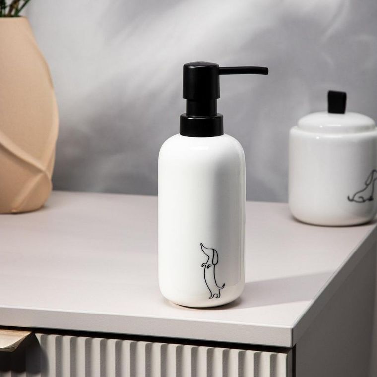 Homla, Dorsey, dozownik, z jamnikiem, biały, 7,7-19,7 cm