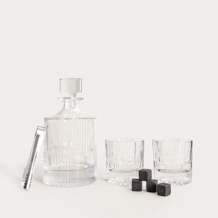 Homla, Eleganza, zestaw do whiskey, ze szklankami, 8 elementów