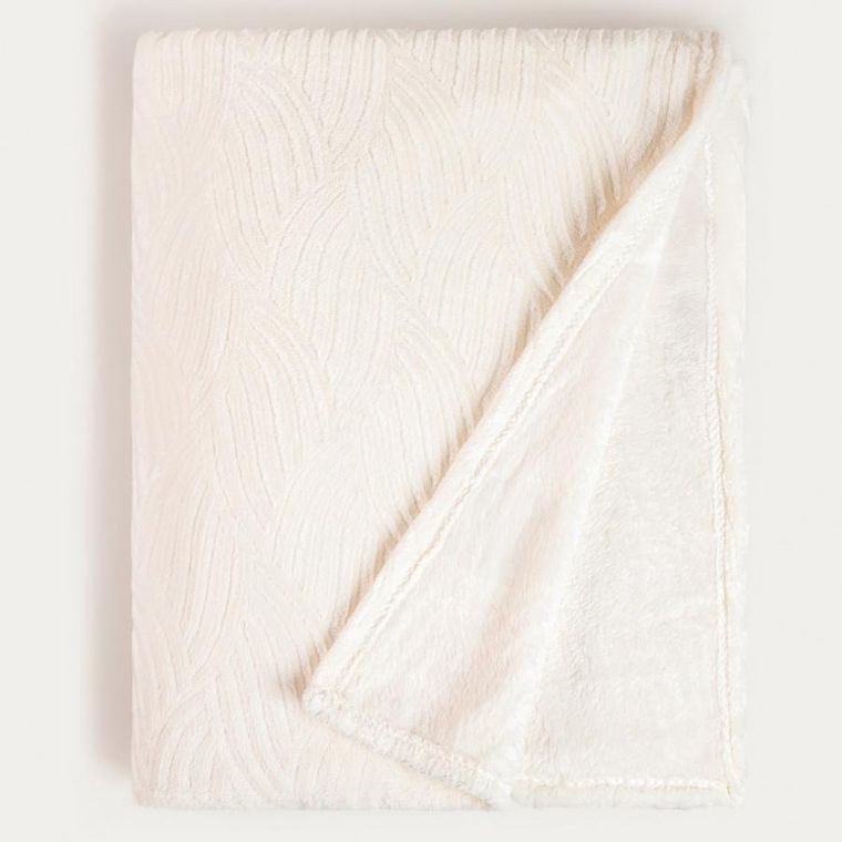 Homla, Ember, koc ecru we wzór, 150-200 cm