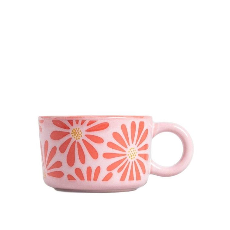 Homla, Fabia, kubek niski, w różowe kwiaty, 0,45l, 732140