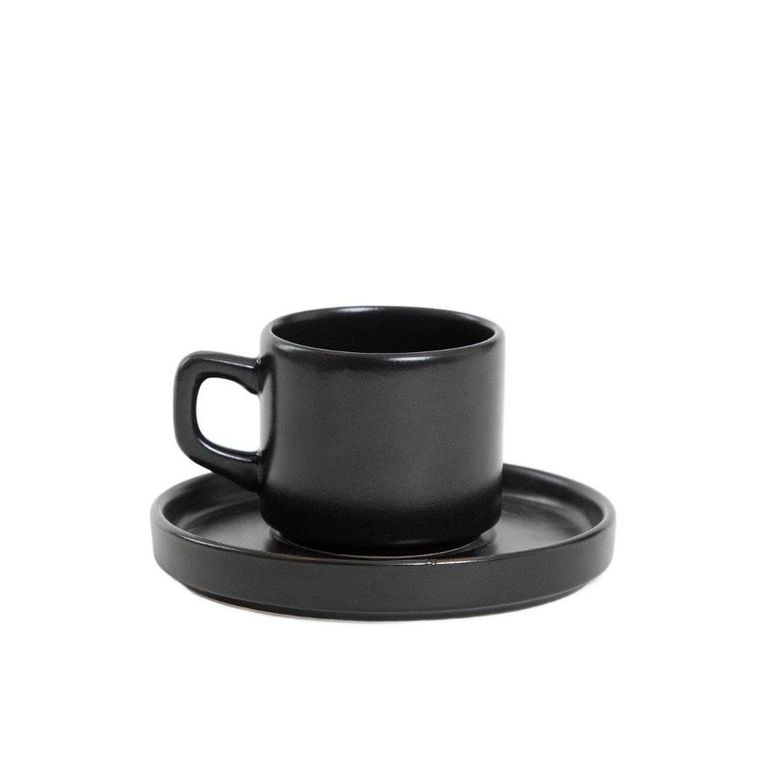 Homla, Famelio, filiżanka, ze spodkiem czarna, 0,2 l