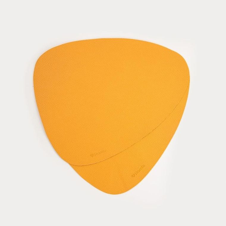 Homla, Femelo, maty stołowe, musztardowe, 38 cm, 2 szt.