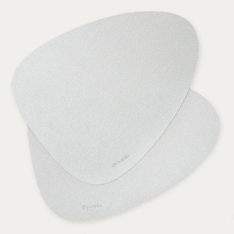 Homla, Femelo, maty stołowe, srebrne, zestaw, 38 cm, 2 szt.