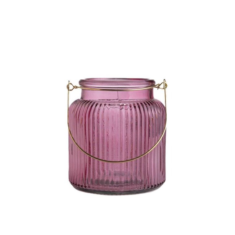 Homla, Fig, lampion, różowy, 10 x 11 cm