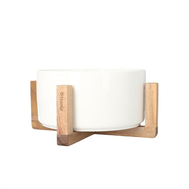 Homla, Fincan, misa do sałat ceramiczna, biała, 20-10 cm