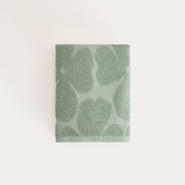 Homla, Flores, ręcznik, pistacjowy żakardowy, 50-90 cm