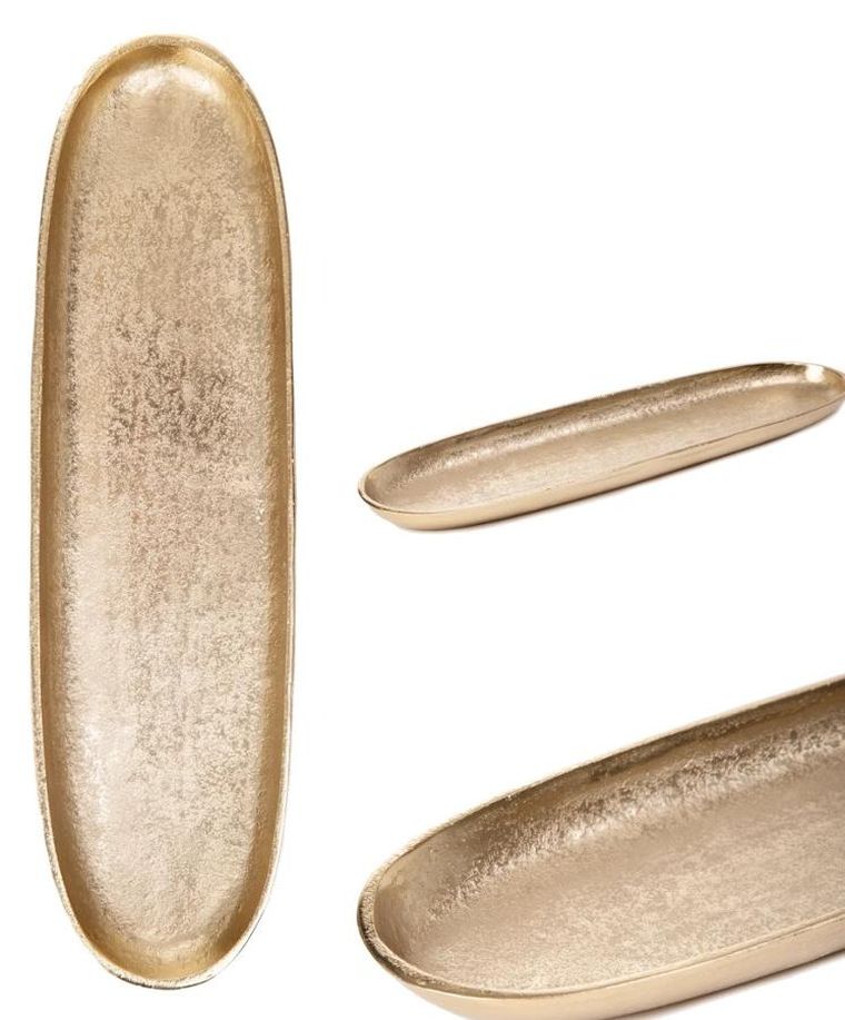 Homla, Girona, taca dekoracyjna, podłużna złota, 39-12-3 cm