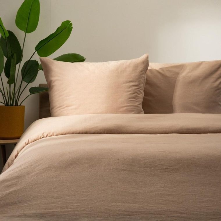 Homla, Gossy, pościel bawełniana, beżowa, 160-200 cm, 729492