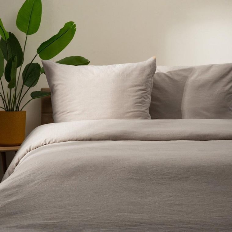 Homla, Gossy, pościel bawełniana, szara, 160-200 cm, 729478