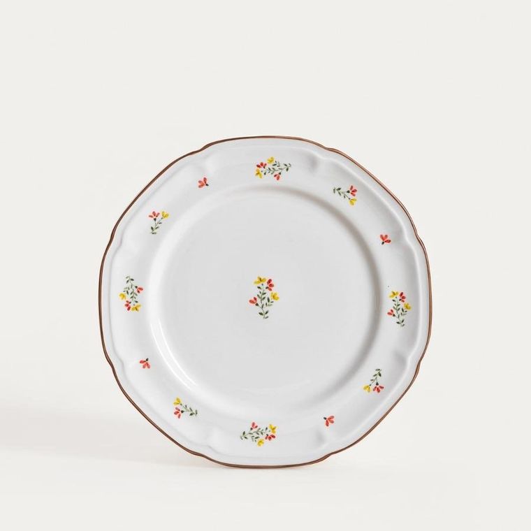 Homla, Greta, talerz, obiadowy z kwiatuszkami, 27 cm