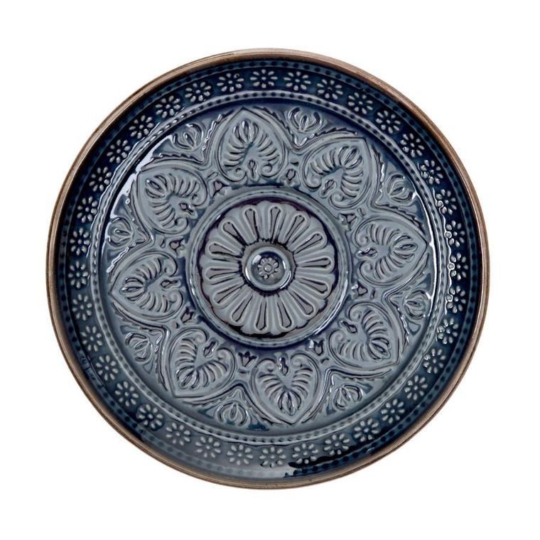 Homla, Indie, talerz, granatowy, 15 cm