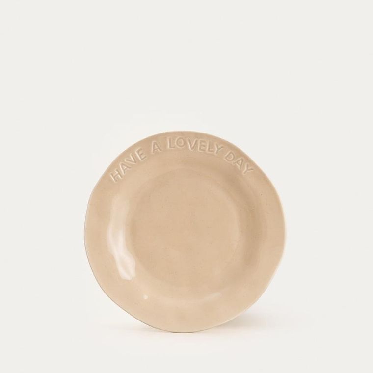 Homla, Isernia, talerz, beżowy, 20 cm