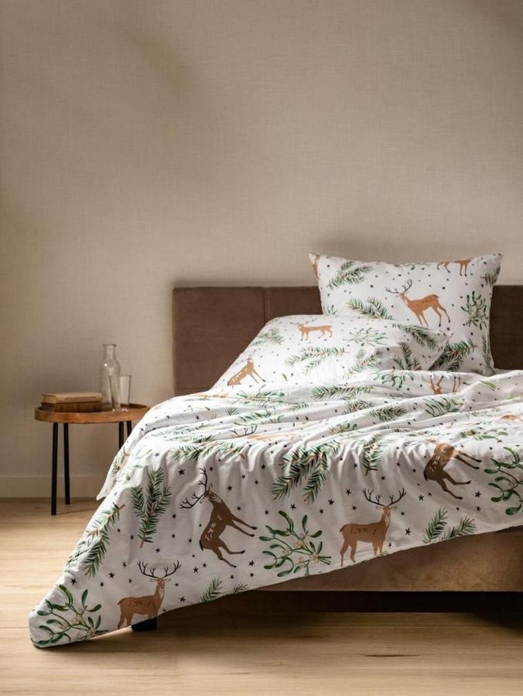 Homla, Landskab, pościel, z bawełny z motywem świątecznym, 160-200 cm