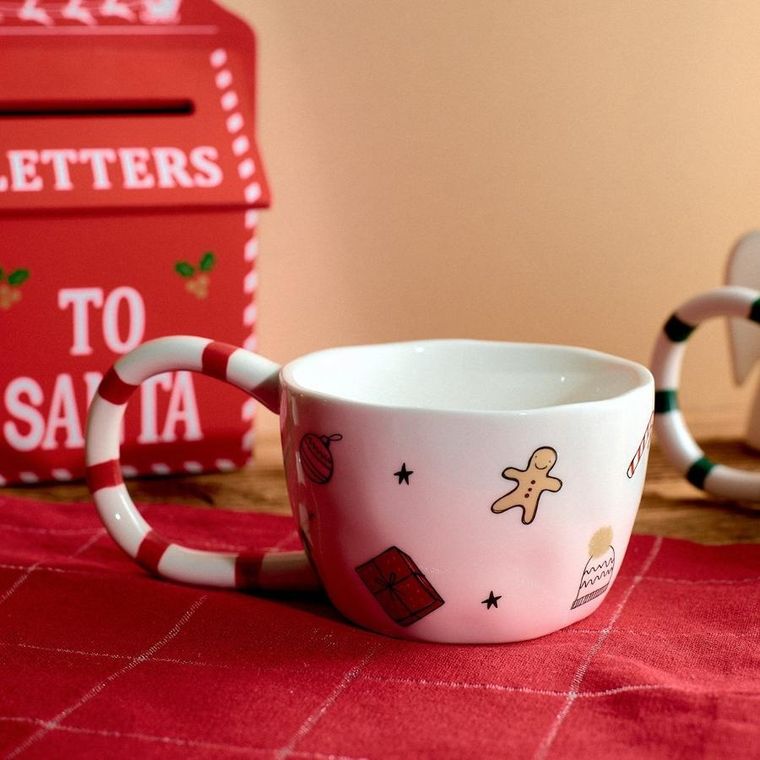 Homla, Lolla, kubek, z dużym uchem czerwony, 0,3l