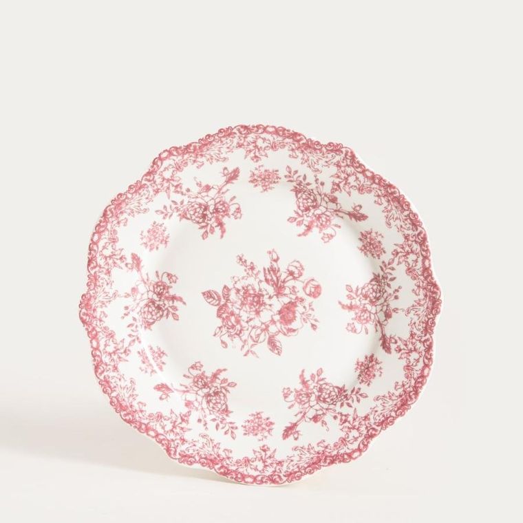 Homla, Lourry, talerz, deserowy czerwony, 19 cm
