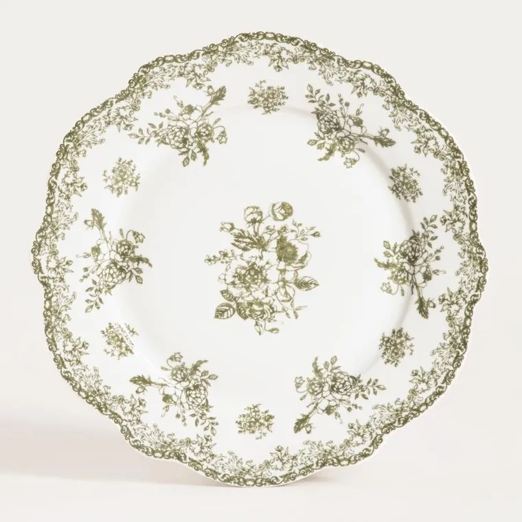 Homla, Lourry, talerz, obiadowy zielony, 27 cm