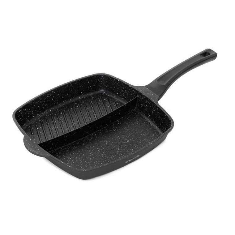 Homla, Lucaso, patelnia, grillowa z przegródką, 28 cm