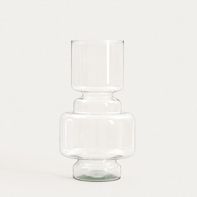 Homla, Luki, wazon, transparentny ze szkła z recyklingu, 15,5-40 cm