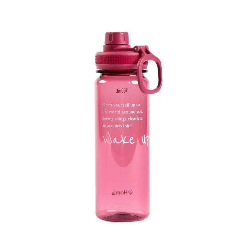 Homla, Lunare, butelka, z napisem, różowa, 0,7l