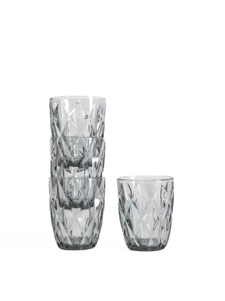 Homla, Luno, zestaw szklanek, grafitowych, 280 ml, 4 szt.