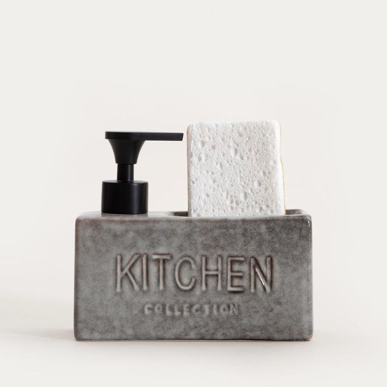 Homla, Lutra, dozownik, kwadratowy szary, 16-14,5 cm