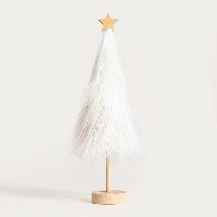 Homla, Maddal, dekoracja, choinka biała futerkowa, 7,5-37 cm